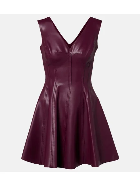 Obleka Norma Kamali vijolična