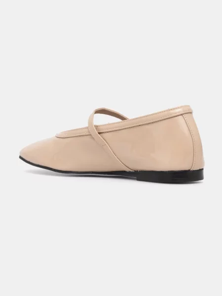 Kožené baleríny Tommy Hilfiger BALLERINA MARYJANE PATENT béžová