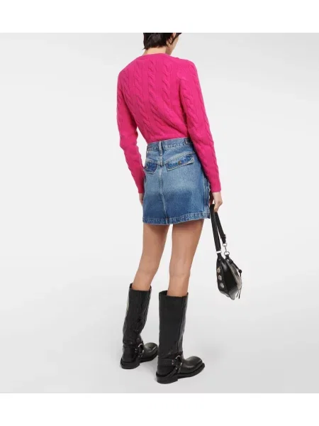 Fustă din denim Re/done albastru
