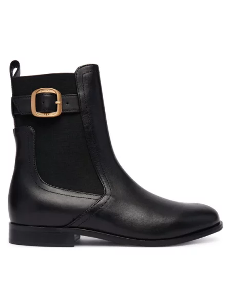 TWINSET Gležnjarji Chelsea Tronchetto črna