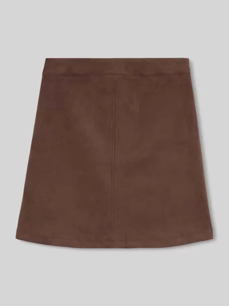 Spódnica mini o linii a z imitacji weluru Tom Tailor Denim