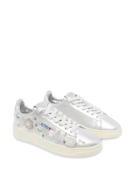 Sneakerși Autry cu model floral argintiu