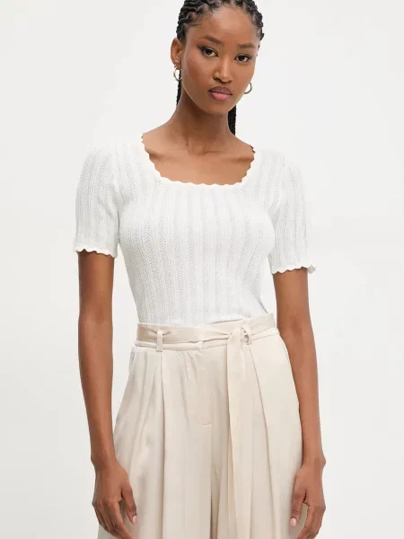 Пуловер Answear Lab от лека материя бяло