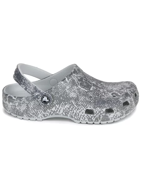 Klasične natikače Crocs s životinjskim uzorkom siva