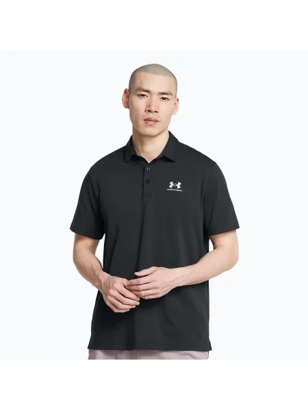 Tricou polo pentru bărbați Under Armour Icon Polo negru/alb alb