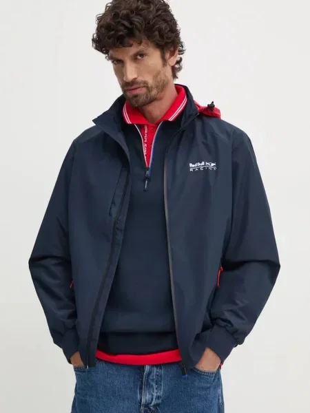 Яке Red Bull Racing x Pepe Jeans тъмносиньо преходен модел червено