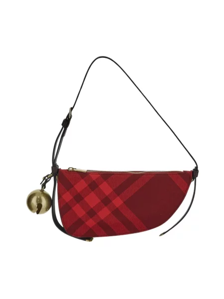 Torebka Burberry wełniana czerwona