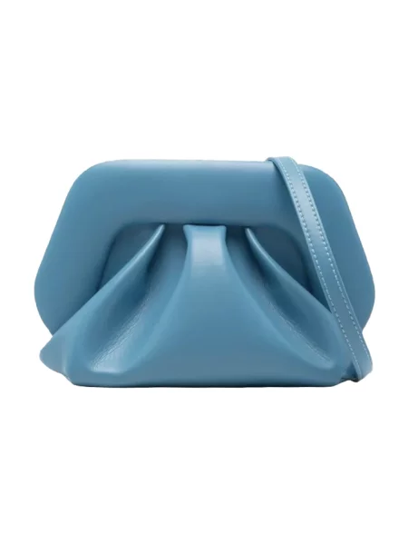 Kopertówka Themoirè skórzana niebieska