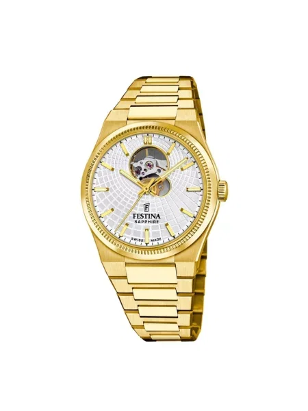 FESTINA Analogové hodinky Automatic watch Rivé Swiss Made stříbrná