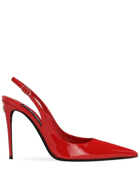 Pantofi cu toc Dolce & Gabbana din piele roșu