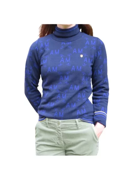 Sweter z golfem Aeronautica Militare do golfa niebieski