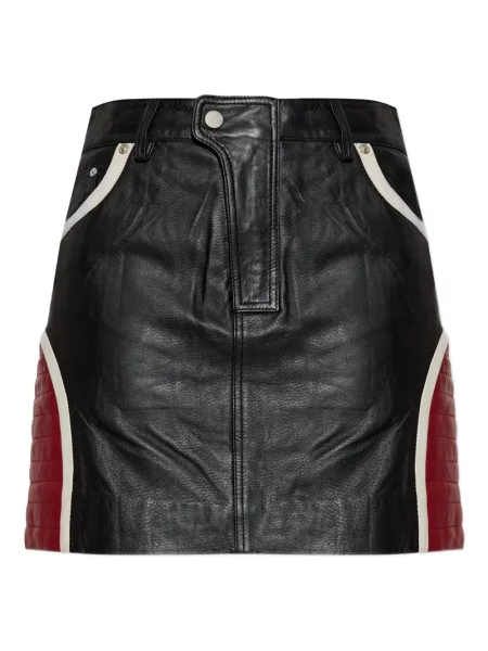 Fustă din piele Gestuz negru