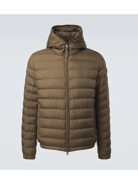 Matlasat geacă cu puf Moncler verde