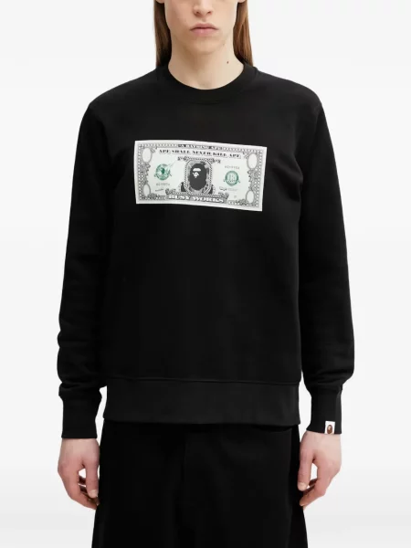 Hanorac A Bathing Ape® cu autograf negru
