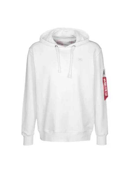 Długa bluza Alpha Industries z długim rękawem biała