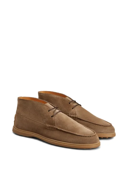 Боти Tod's с връзки с дантела кафяво