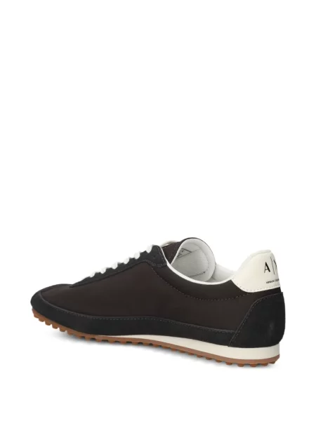 Sneakerși Armani Exchange cu autograf maro