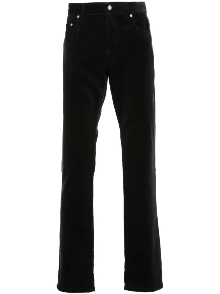 Pantaloni Saint Laurent de catifea cord negru