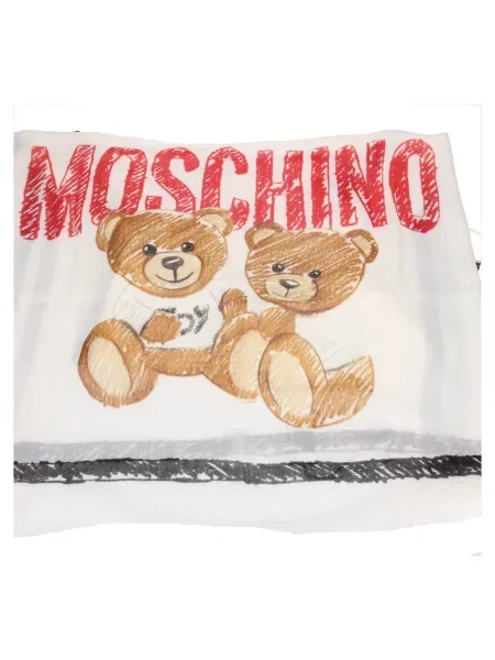Szal Moschino wełniana biała