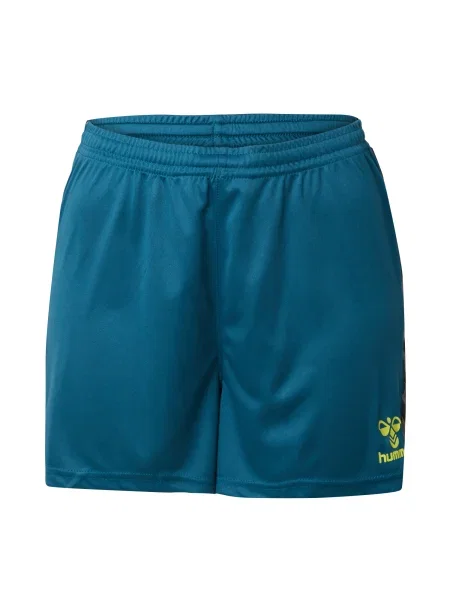 Hummel Pantaloni sport Authentic galben lămâie / verde petrol / negru / murdar alb