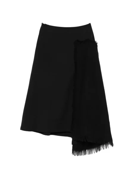 Fustă Yohji Yamamoto cu franjuri negru