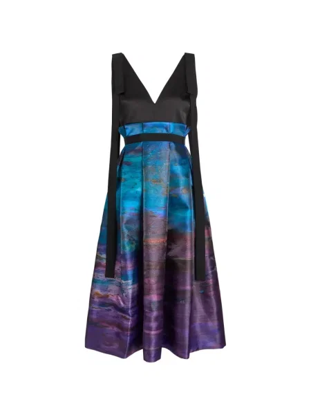 Sukienka Roksanda z dekoltem w serek garniturowa czarna