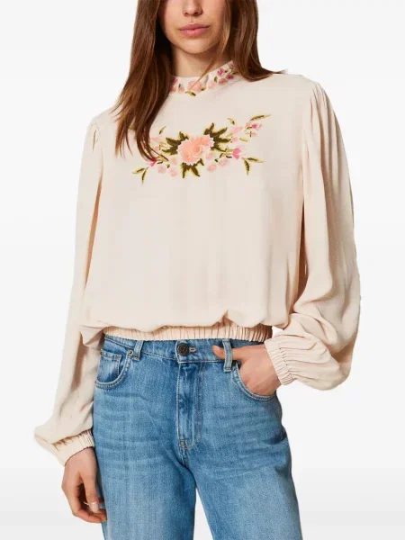 Bluză Twinset cu broderie cu model floral