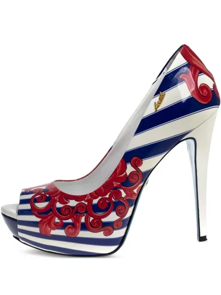 Полуотворени обувки Loriblu на платформе червено