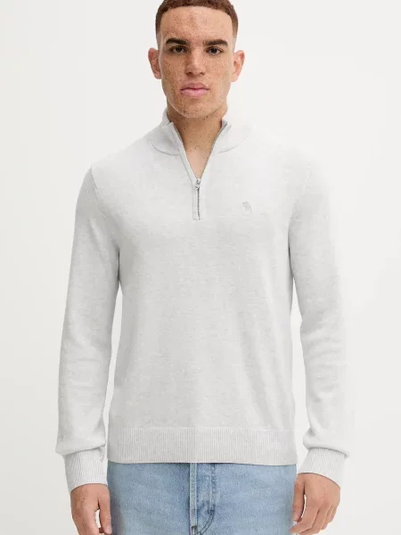 Pulover z dodatkom volne Abercrombie & Fitch siva