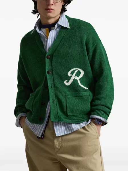 Șapcă Polo Ralph Lauren cu decolteu în V cu autograf în carouri albastru