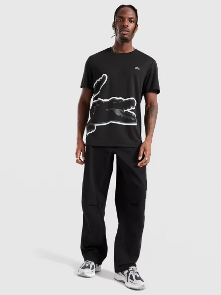 Lacoste T-Shirt Large Croc czarna