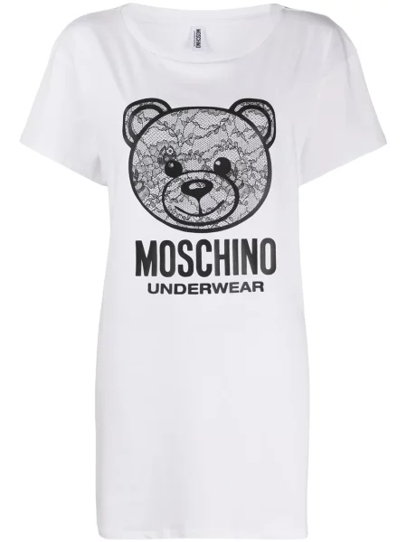 Top Moschino cu imagine teddy alb
