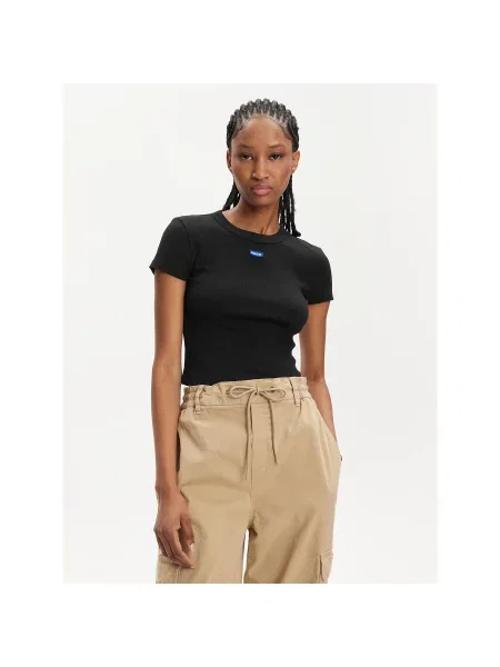 HUGO Majica Baby modra bela črna