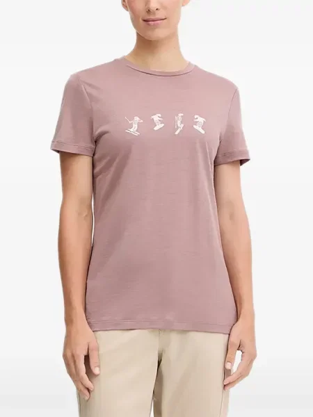 Tricou grafic Icebreaker cu imagine roz