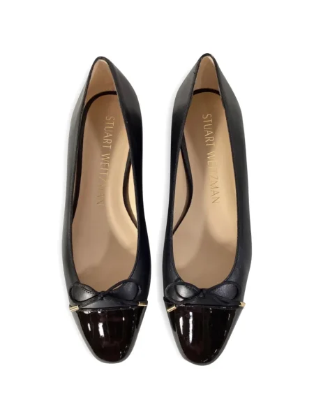 Pantofi cu toc Stuart Weitzman cu funde fără toc negru