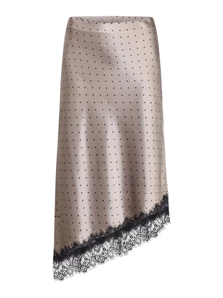 SISTERS POINT Fustă VALERIE gri taupe negru