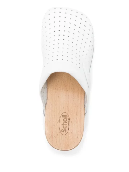 Papuci tip mules Balenciaga alb