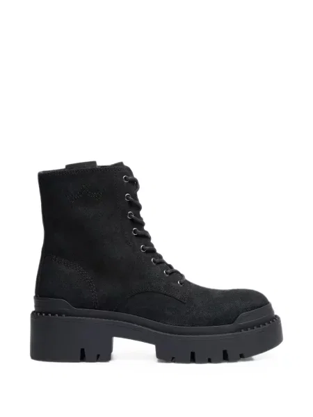 Botine Ash cu șireturi din dantelă negru