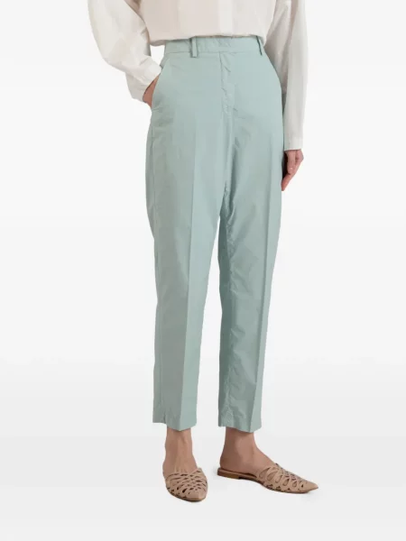 Pantaloni Slowear din poplin verde