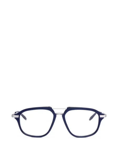 Ochelari de soare Akoni cu imprimeu geometric albastru