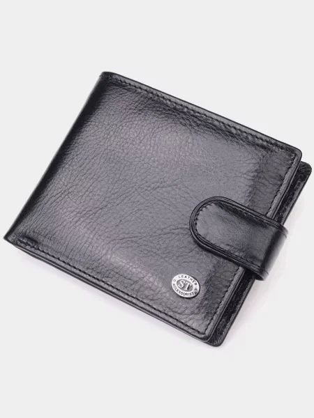 ST Leather Accessories Гаманець Шкіра чорний