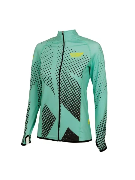 Bluza do biegania rozpinana EXTREME HOBBY HALFTONE zielona