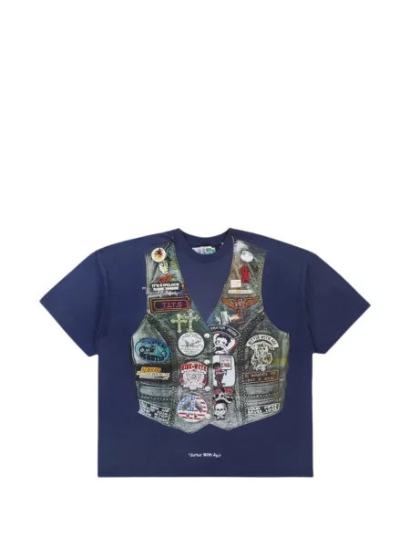 Tricou Better With Age cu imagine albastru