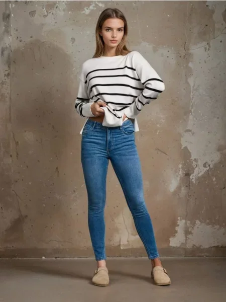 Джинсы skinny fit синій