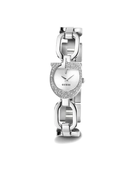 Lniany zegarek Guess szary