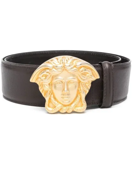 Pásek Versace Pre-owned s přezkou hnědý