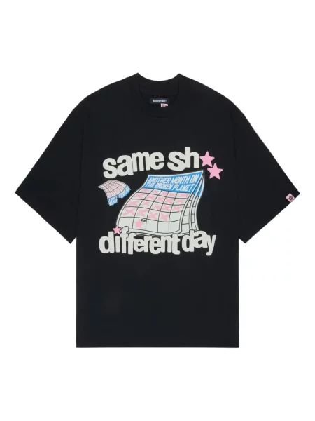 Tricou Broken Planet cu imagine negru