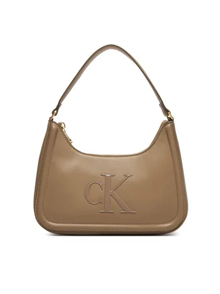 Calvin Klein Geantă Bold Ck Small Shoulder Bag bej