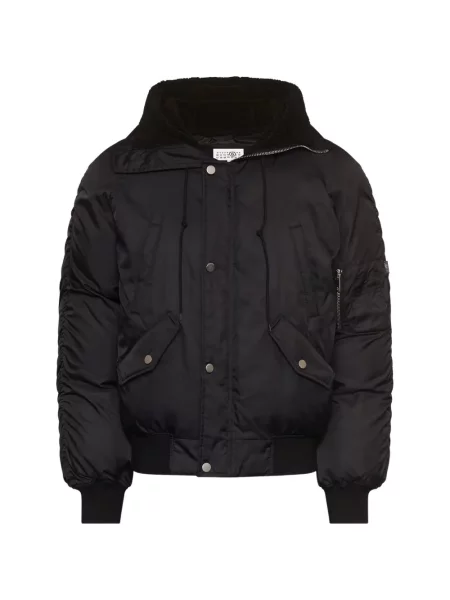 Geacă bomber Mm6 Maison Margiela cu glugă negru