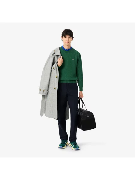 Lacoste Sweter Z Francuskiej Wełny Slub zielony